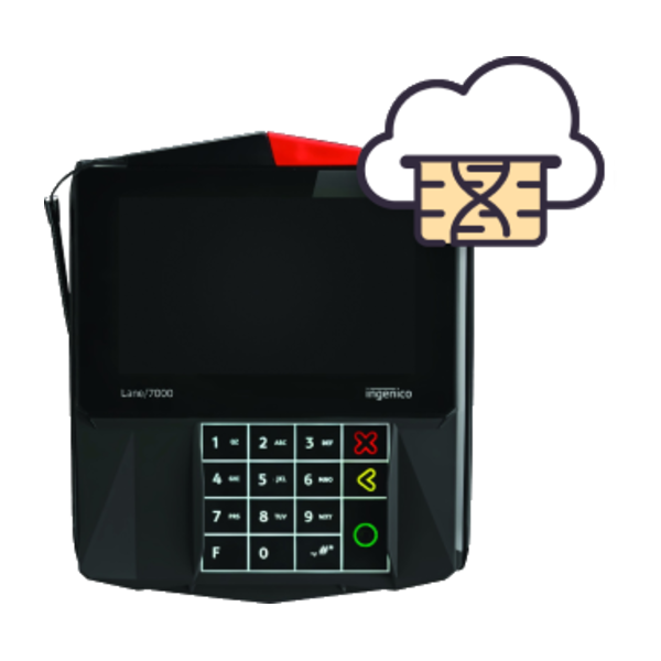 Ingenico Lane/7000 Cloud Deluxe, a premium multilane checkout terminal with a large touchscreen